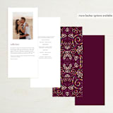 "Henna" - Wedding Programs in Mixed Berry by fatfatin - Back of Card Options