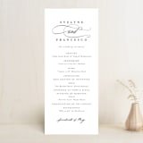 "Blancmange" - Wedding Programs in Frost by chocomocacino - Front