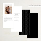 "Blancmange" - Wedding Programs in Frost by chocomocacino - Back of Card Options