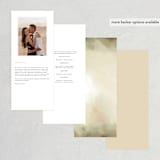 "Pastel Sky" - Wedding Programs in Moss by Hannah Williams - Back of Card Options