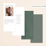 "Garlands" - Wedding Programs in Lavender by Lori Wemple - Back of Card Options