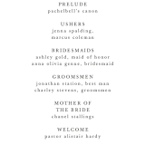 "Garlands" - Wedding Programs in Lavender by Lori Wemple - Detail