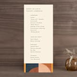 "Bold Blocks" - Wedding Programs in Sedona by Robert and Stella - Front