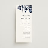 "brushstrokes in bloom" - Wedding Programs in Indigo by Angela Marzuki - Front