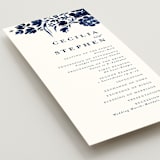 "brushstrokes in bloom" - Wedding Programs in Indigo by Angela Marzuki - Detail