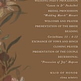 "Fall Garden Bouquet" - Wedding Programs in Rust by Grace Kreinbrink - Detail