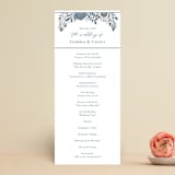 "Flourish" - Wedding Programs in Bluemoon by Jen Owens - Front