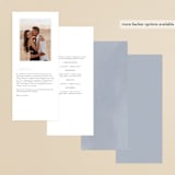 "Flourish" - Wedding Programs in Bluemoon by Jen Owens - Back of Card Options