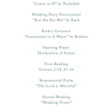 "Flourish" - Wedding Programs in Bluemoon by Jen Owens - Detail