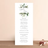 "Greenery Banner" - Wedding Programs in Navy by Susan Moyal - Front