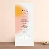"Blend" - Wedding Programs in Honeysuckle by Sarah Lenger - Front