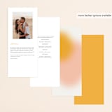 "Blend" - Wedding Programs in Honeysuckle by Sarah Lenger - Back of Card Options