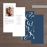 "Ophelia" - Wedding Programs in Golden by Mere Paper - Back of Card Options