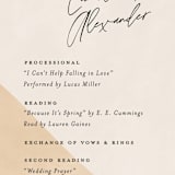 "Surface" - Wedding Programs in West by Pixel and Hank - Detail