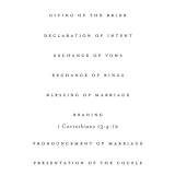 "conjoin" - Wedding Programs in Pearl by Alethia Frye - Detail