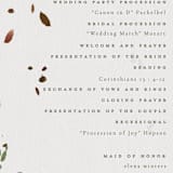 "Fall Flurry" - Wedding Programs in Fall by Grace Kreinbrink - Detail