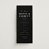 "Modern Classic Names" - Wedding Programs in Onyx by Emily Betts - Front