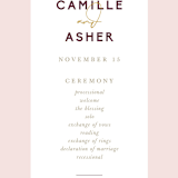 "Wild Peonies" - Wedding Programs in Blush by Cindy Reynolds - Detail