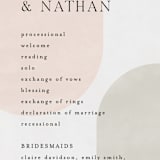 "Curves" - Wedding Programs in Cafe by Pixel and Hank - Detail