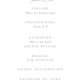 "I do" - Wedding Programs in Fern by Creo Study - Detail