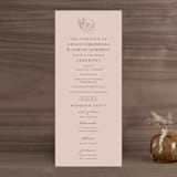 "Delicate monogram" - Wedding Programs in Blush by Lucrecia Caporale - Front