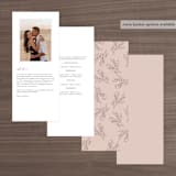"Delicate monogram" - Wedding Programs in Blush by Lucrecia Caporale - Back of Card Options