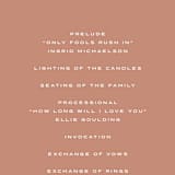 "margaux" - Wedding Programs in Sand by Lindsay Stetson Thompson - Detail