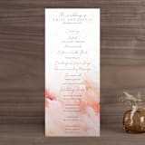 "Delicate brushstrokes" - Wedding Programs in Blush by Lucrecia Caporale - Front