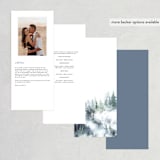 "painted woods" - Wedding Programs in Rain by Anne Kostecki - Back of Card Options