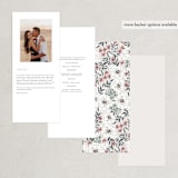 "Illuminated Storybook" - Wedding Programs in Linen by Alethea and Ruth - Back of Card Options