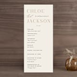 "Left Stack" - Wedding Programs in Vanilla by Alethea and Ruth - Front