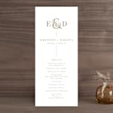 "Floral Ampersand Monogram" - Wedding Programs in Toffee by Amanda Day - Front