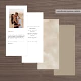 "Floral Ampersand Monogram" - Wedding Programs in Toffee by Amanda Day - Back of Card Options
