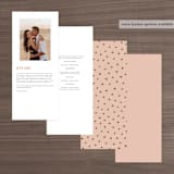 "Millennial" - Wedding Programs in Rose by Hooray Creative - Back of Card Options