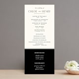 "Simple Elegance" - Wedding Programs in Onyx by Monika Konieczna - Front