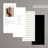 "Simple Elegance" - Wedding Programs in Onyx by Monika Konieczna - Back of Card Options