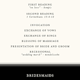 "Simple Elegance" - Wedding Programs in Onyx by Monika Konieczna - Detail