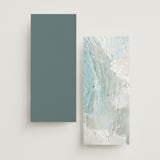 "Tidal Wave" - Wedding Programs in Aqua by Hooray Creative - Back of Card Options