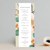 "Floral Splash" - Wedding Programs in Wheat by Keen Peachy - Front