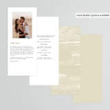 "Floral Splash" - Wedding Programs in Wheat by Keen Peachy - Back of Card Options