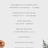 "Boho Chic" - Wedding Programs in Moonstone by Cass Loh - Detail