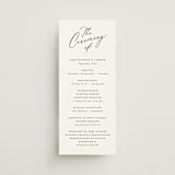 "Beautifully Scripted" - Wedding Programs in Pearl by Hooray Creative - Front