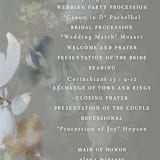 "Spring Dash" - Wedding Programs in Pewter by Grace Kreinbrink - Detail