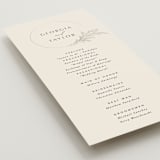 "Etched Frame" - Wedding Programs in Eggshell by Robert and Stella - Detail