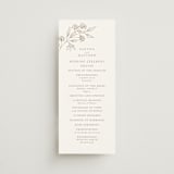 "Monogrammed" - Wedding Programs in Taupe by Chris Griffith - Front