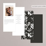 "Vow" - Wedding Programs in Tuxedo by Leah Bisch - Back of Card Options