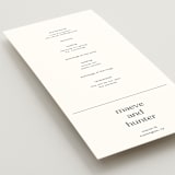 "Memo" - Wedding Programs in Charcoal by Blustery August - Detail