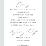 "Water's Edge" - Wedding Programs in Cloud by Nicoletta Savod - Detail