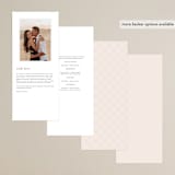 "Everlasting" - Wedding Programs in Latte by Jennifer Postorino - Back of Card Options