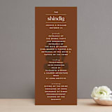 "Private Affair" - Wedding Programs in Cinnamon by Nazia Hyder - Front
